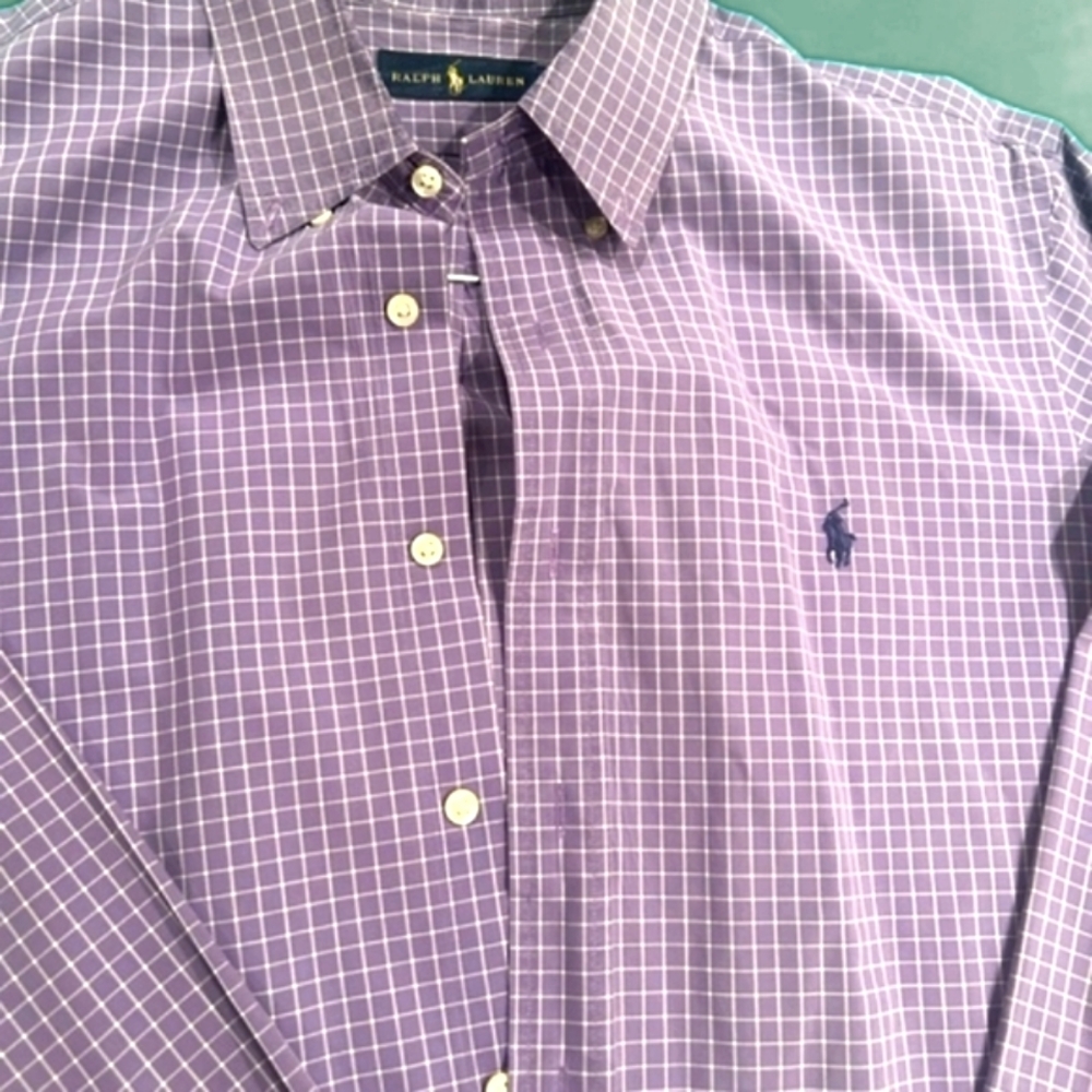 Ralph Lauren Purple Casual Button Down Shirt